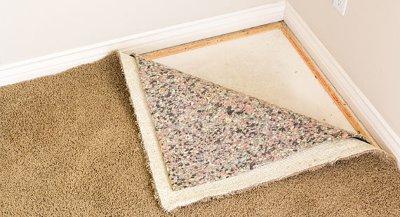 rug pad attached with rug