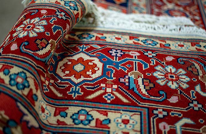 beautiful oriental patterns and ornaments on a rug