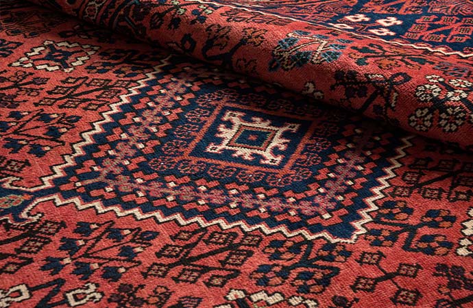 beautiful patterns and ornaments on a persian rug