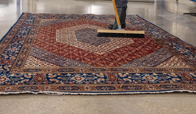 Flat weave rug cleaning