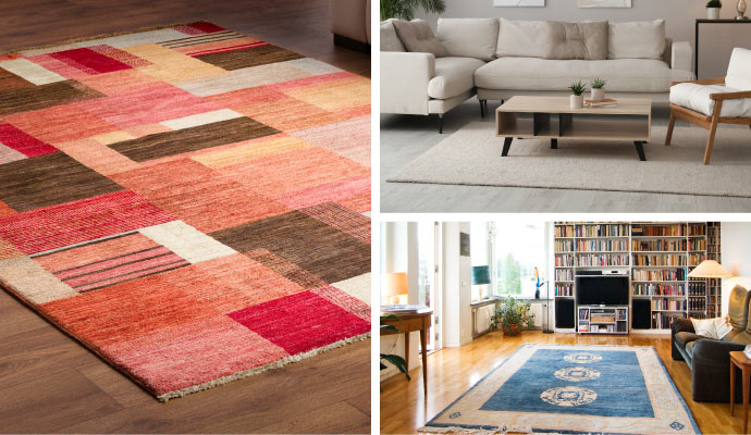 rug on different types of floor