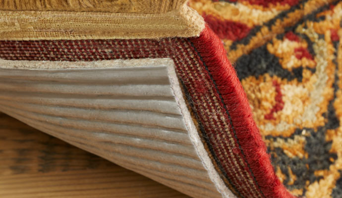 rug with eco friendly rug pad